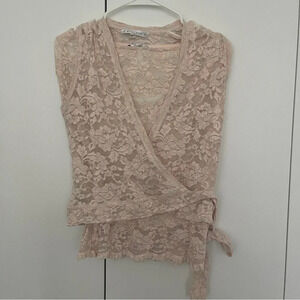 Vrap top + skirt completely M/L lace stretch pink  Etincelle